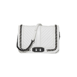 Small Love Chevron Quilted Leather Crossbody Bag