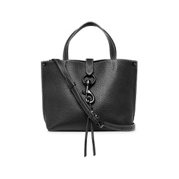 Mini Megan Leather Tote Crossbody Bag