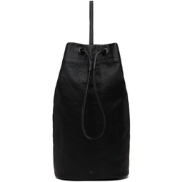Black Goat Leather Vintage Bundle Bag 241775M170000