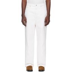 White Wide Jeans 241775M186002