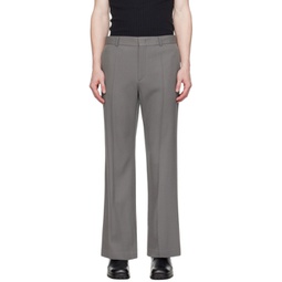 Gray Groove Trousers 241775M191003
