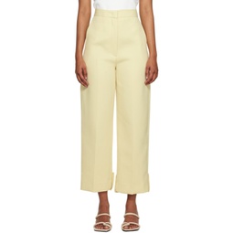 Yellow Roll-Up Trousers 231775F087006