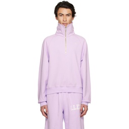 SSENSE Exclusive Purple Half-Zip Sweatshirt 231775M202004