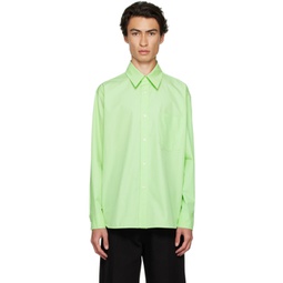 Green Embroidered Shirt 231775M192001