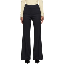 Navy Flared Trousers 232775F087001