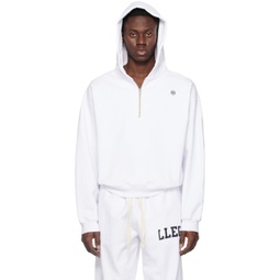 White Zip Hoodie 241775M202004