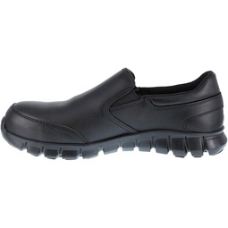 Reebok Mens Rb4036 Sublite Cushion Work Safety Athletic Slip-on Composite Toe Shoe Black Industrial & Construction