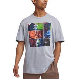 Mens Above The Rim Basketball Collage Graphic T-Shirt