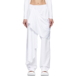 White Cotton Trousers 221100F087000
