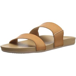 Reef Womens Sandals Vista Vegan Leather Slides for Women With Cushion Bounce Footbed