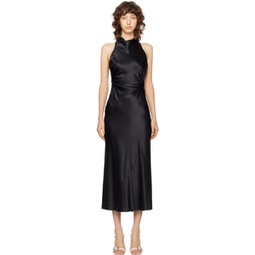 Black Casette Maxi Dress 241892F055009