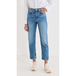 Cynthia High Rise Straight Cropped Jeans