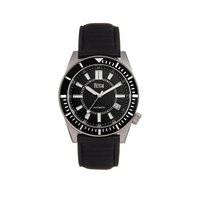 Men Francis Leather Watch - Black 42mm