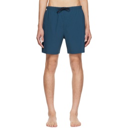 Blue High-Gauge Swim Shorts 241027M208000