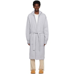 Gray Hooded Robe 232027M219001