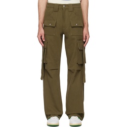 Green Pockets Cargo Pants 241923M188000