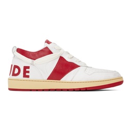 White & Red Rhecess Low Sneakers 232923M237003