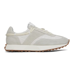 White & Gray Runner Sneakers 231923M237006