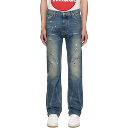 Indigo Distressed Jeans 232923M186003