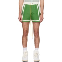 Green & Off-White Moonlight Shorts 241923M193002