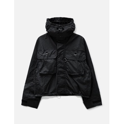 Waxed Cotton Cropped Parka