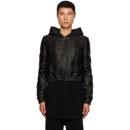 Black Edfu Leather Jacket 232232M181007