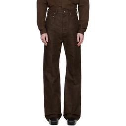 Brown Button-Fly Trousers 232232M186005