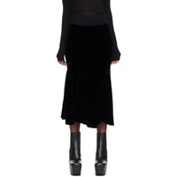 Black Divine Bias Midi Skirt 232232F092003