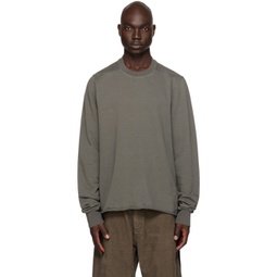 Gray Rolled Edge Sweatshirt 232126M204004
