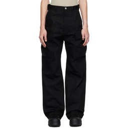 Black Geth Denim Cargo Pants 232126M188023