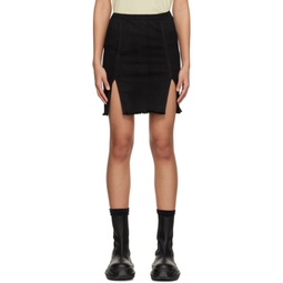 Black Lido Denim Miniskirt 231126F090005