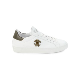 Logo Low Top Leather Sneakers