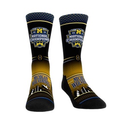 Mens and Womens Socks Navy Michigan Wolverines College Football Playoff 2023 National Champions Crew Socks