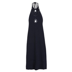 Eyelet Embroidered Knit Maxi Dress