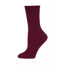 Cable-Knit Cashmere Socks
