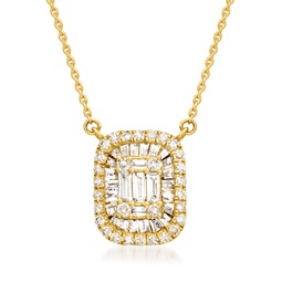 diamond cluster necklace in 14kt yellow gold