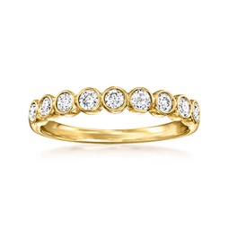 bezel-set diamond ring in 18kt yellow gold