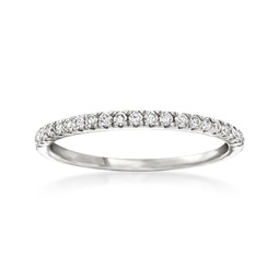 diamond stackable ring in 14kt white gold