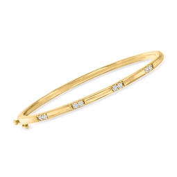 diamond station bangle bracelet in 18kt gold over sterling