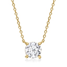 lab-grown diamond solitaire necklace in 18kt gold over sterling