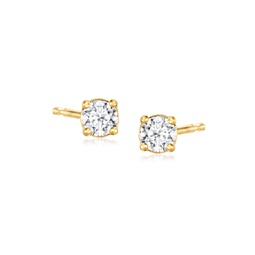 lab-grown diamond stud earrings in 18kt gold over sterling