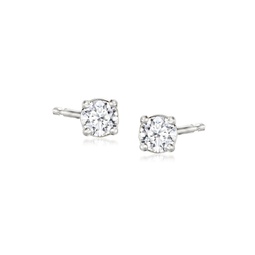 lab-grown diamond stud earrings in sterling silver