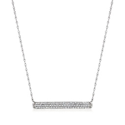 diamond bar necklace in sterling silver