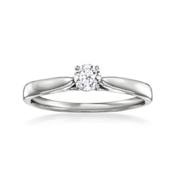 lab-grown diamond solitaire ring in sterling silver