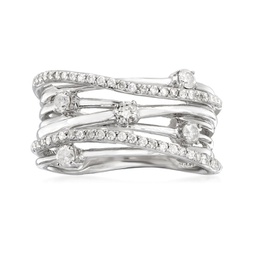 diamond highway ring in sterling silver