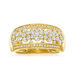 diamond flower ring in 14kt yellow gold