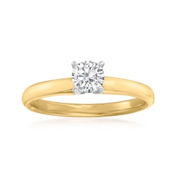 diamond solitaire ring in 14kt yellow gold
