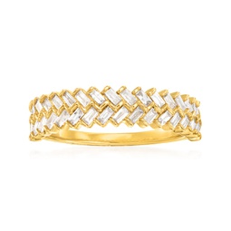 baguette diamond ring in 14kt yellow gold