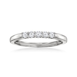 lab-grown diamond 5-stone ring in sterling silver