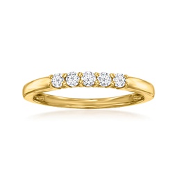lab-grown diamond 5-stone ring in 18kt gold over sterling